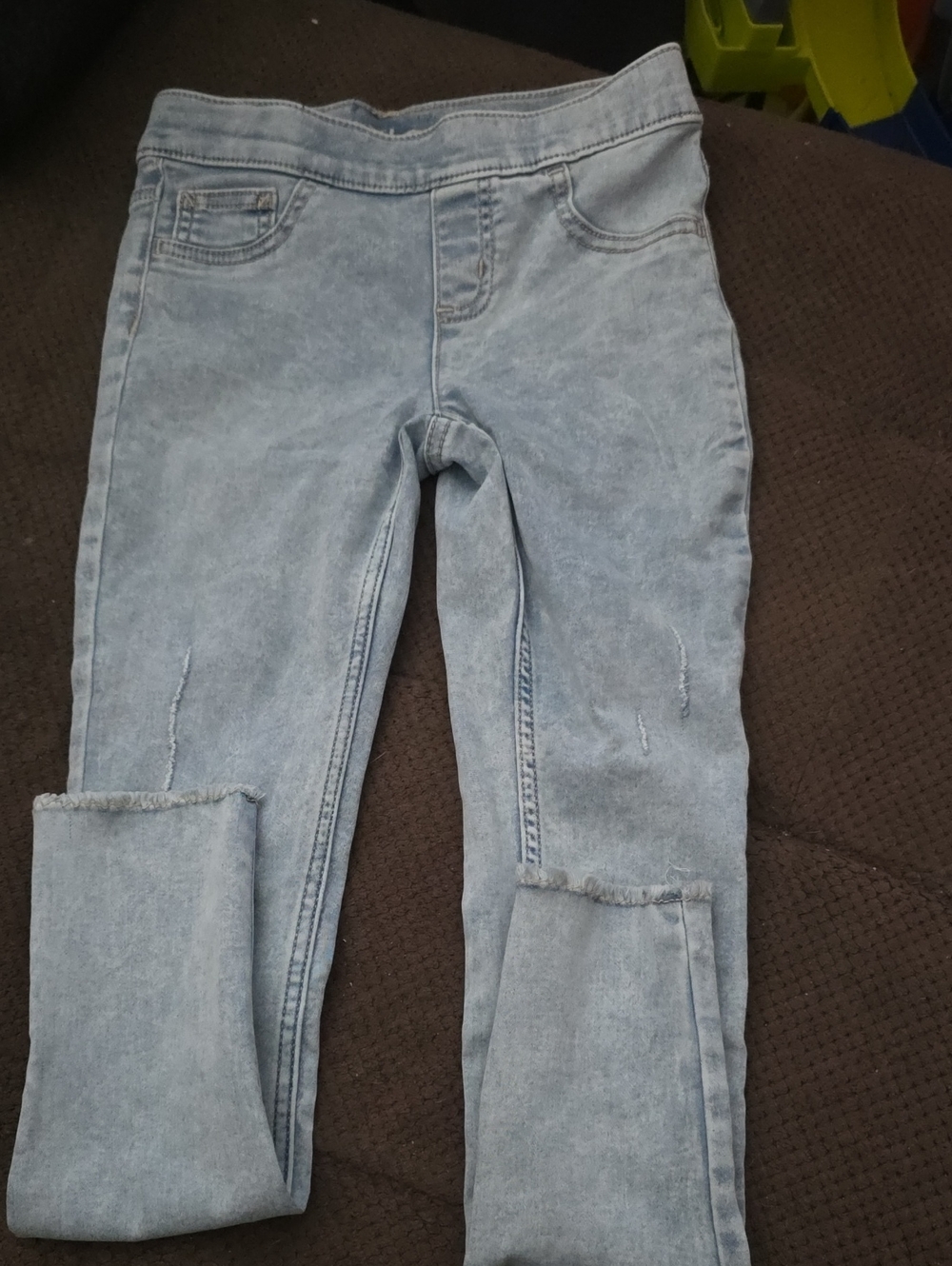 JUSTICE: Light Blue Girls Stretch Jeggings